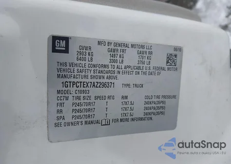 2010 GMC Sierra 1500 Work Truck из США, поврежденный, VIN 1GTPCTEX7AZ296371